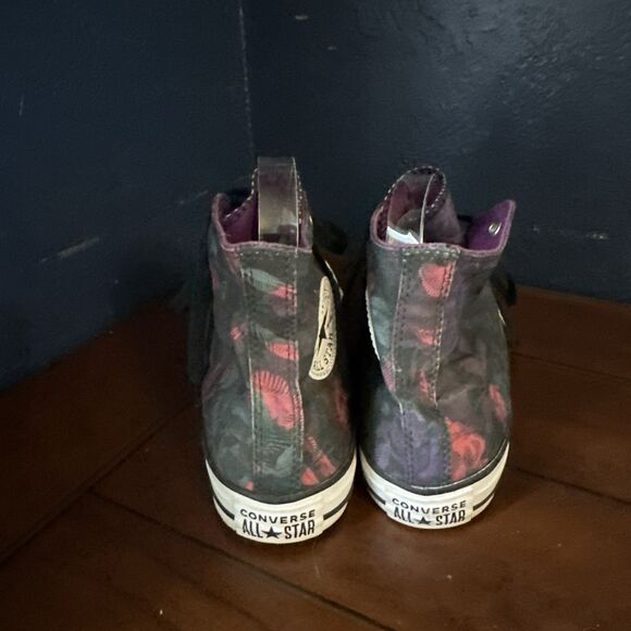 Converse Chuck Taylor All Star Pro High Top Pink Flowers W/Green SZ 8 Wms -6 Men - Picture 2 of 13